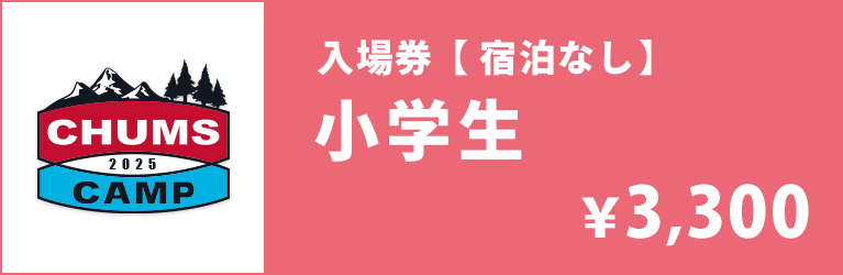 小学生 日帰り入場券（宿泊なし）