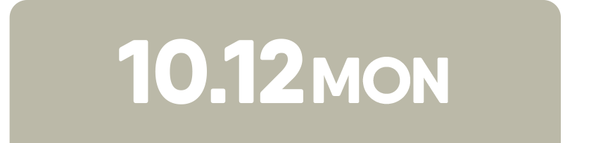 10/12（月祝）