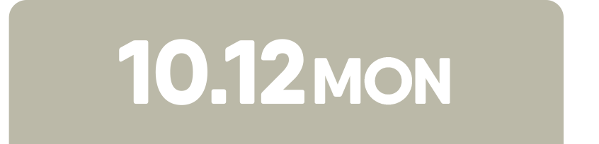 10/12（月祝）