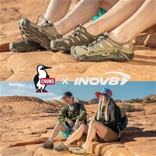 CHUMS×INOV8初のコラボレーション！アメリカ・ユタ州のザイオン国立公園をモチーフとした左右非対称カラー。あそびゴコロ溢れるアウトドアサンダルが登場！