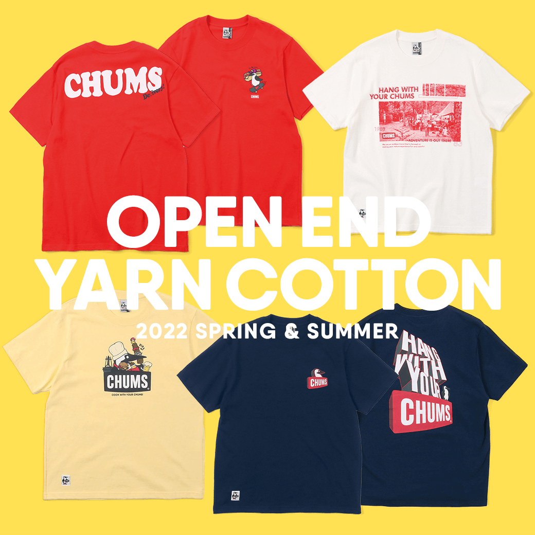 夏目前にチャムスらしいデザインのTシャツが勢ぞろい！OPEN END YARN COTTONシリーズ！