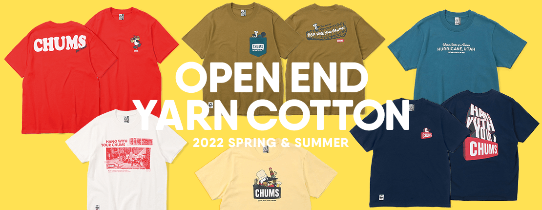 夏目前にチャムスらしいデザインのTシャツが勢ぞろい！OPEN END YARN COTTONシリーズ！