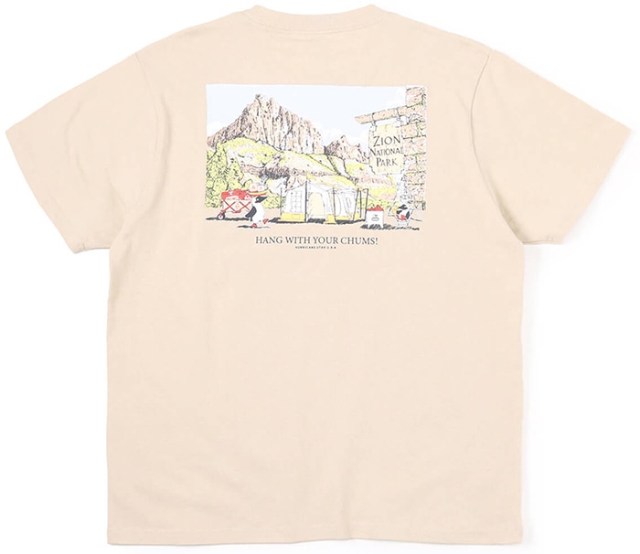 チャムスザイオンキャンピングTシャツ