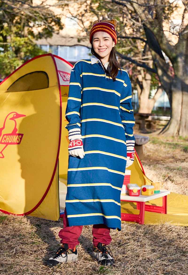 No.04 レトロなラガーシャツをメインにしたピクニックコーデ