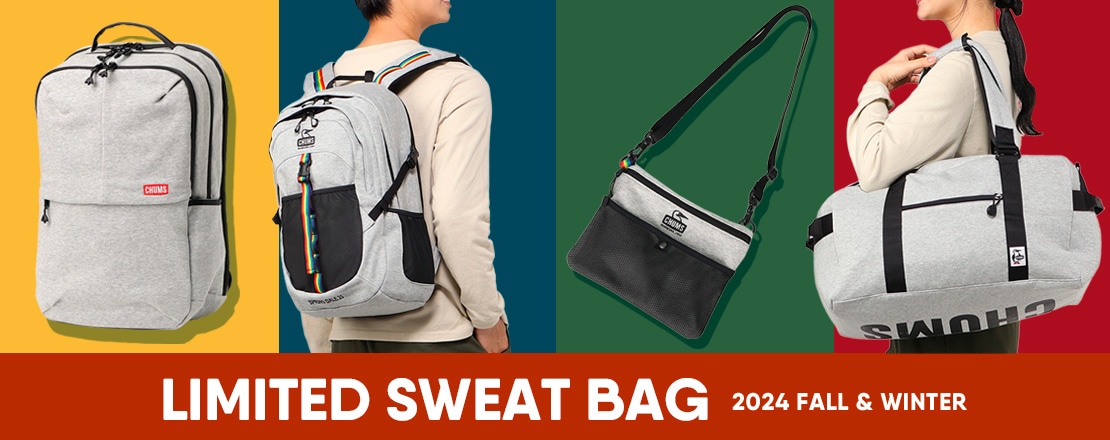 【直営店・shop in shop 限定】CHUMSのアイコニックなSWEAT素材を使用した限定バッグが新登場！