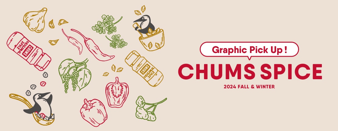 CHUMSオリジナルスパイスを調合するブービーのグラフィックアイテム！