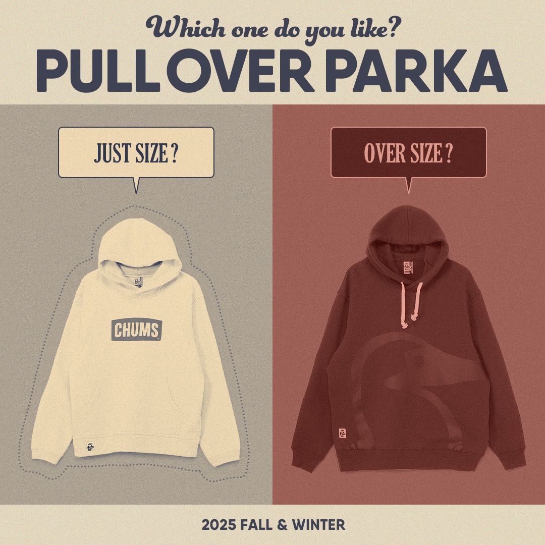 ジャストサイズ？オーバーサイズ？シルエットで選ぶプルオーバーパーカー