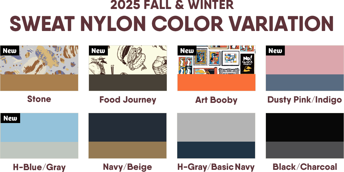 25FW SWEAT NYLON BAG COLOR VARIATION