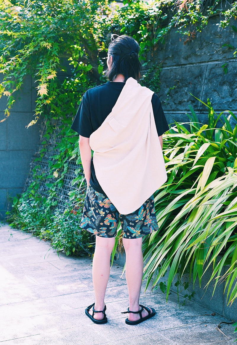 サーフ系コーデ【CHUMS Logo T-Shirt】