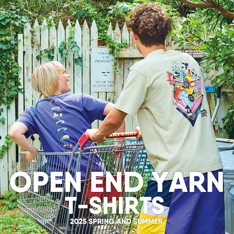 グラフィックも豊富な OPEN END YARN Tシャツ