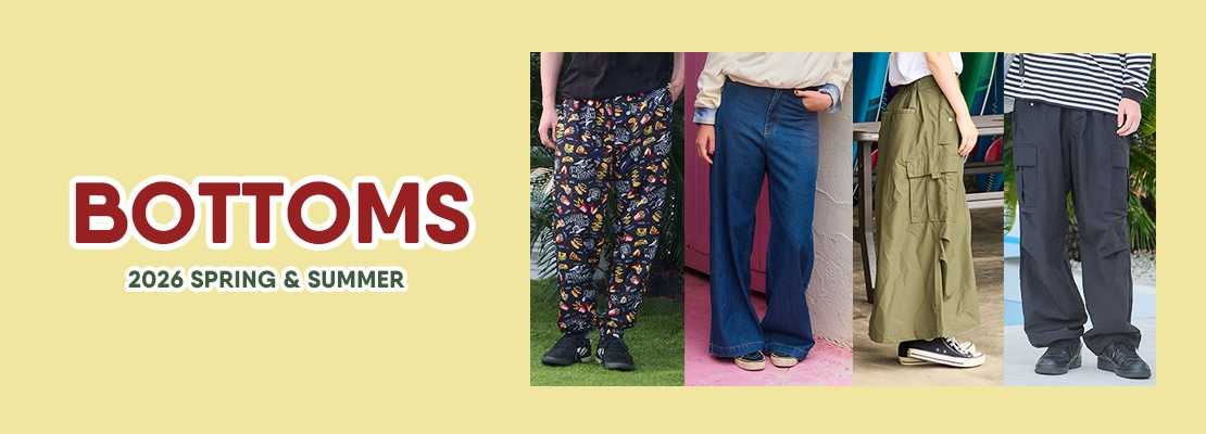 新作・新色ボトムスが登場！シンプルなデザインから柄物まで多彩なラインナップで春夏スタイルをアップデート！