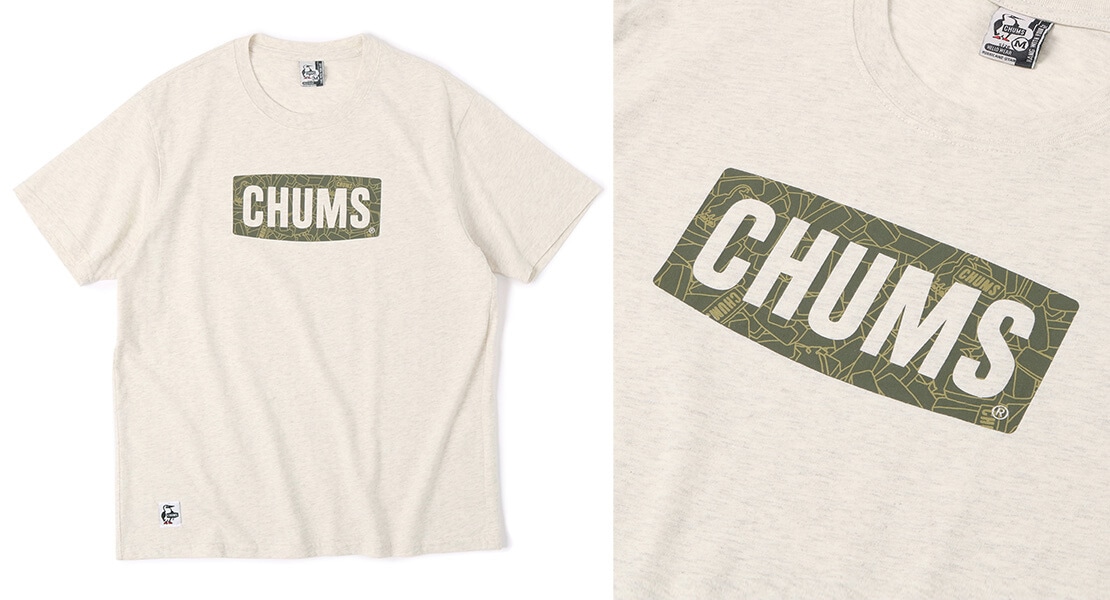 チャムスロゴブロックTシャツ