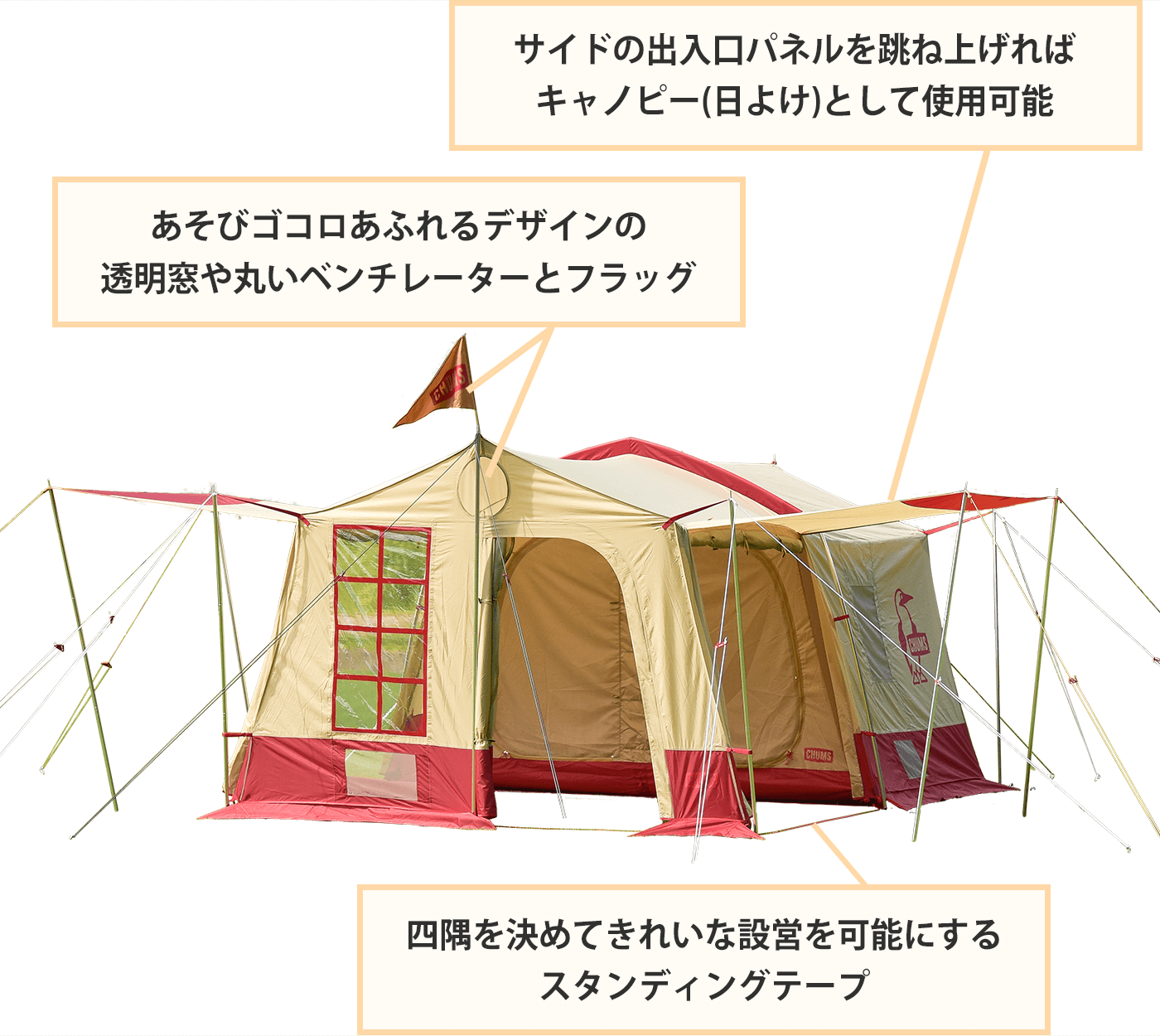 Booby Cabin Tent 4 各部位の機能