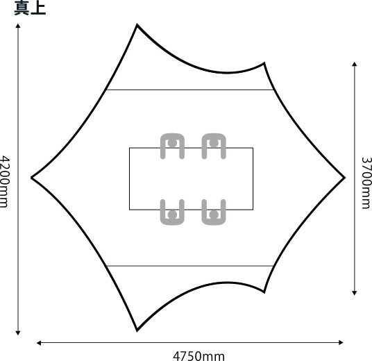 Booby Hexa Tarp サイズ