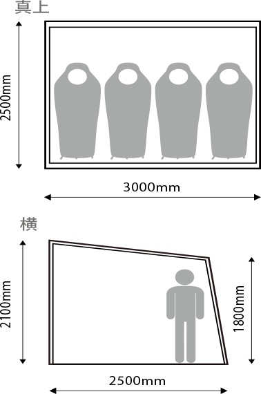 Booby Square Tent 4 サイズ