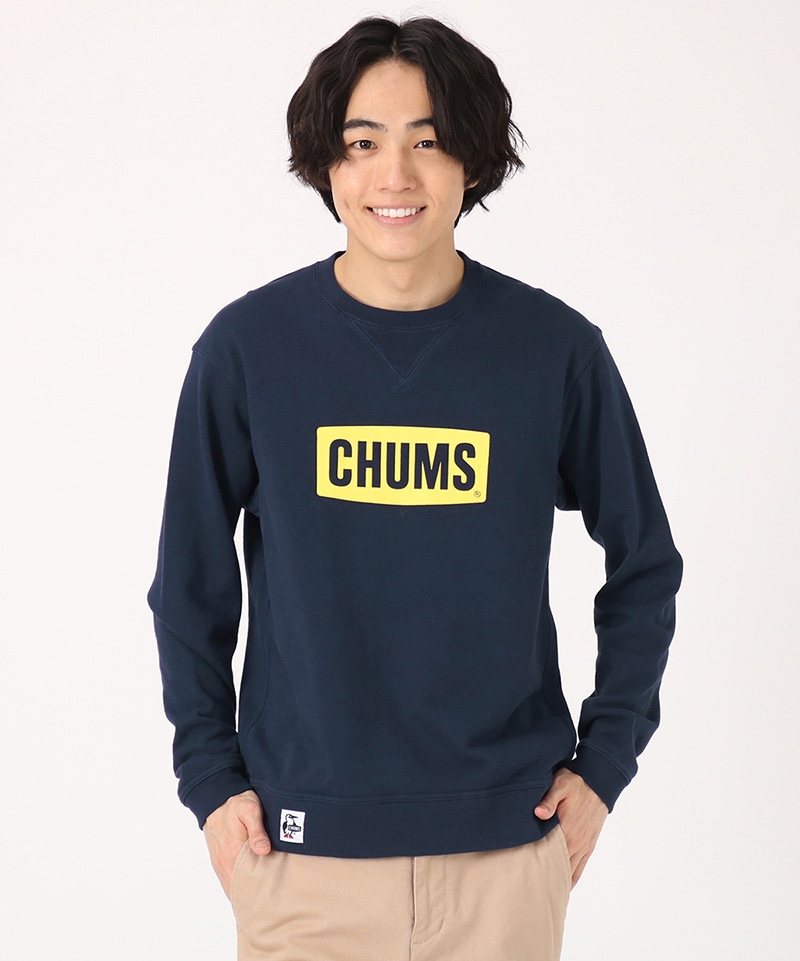 CHUMS Logo Crew Top LP/チャムスロゴクルートップループパイル 