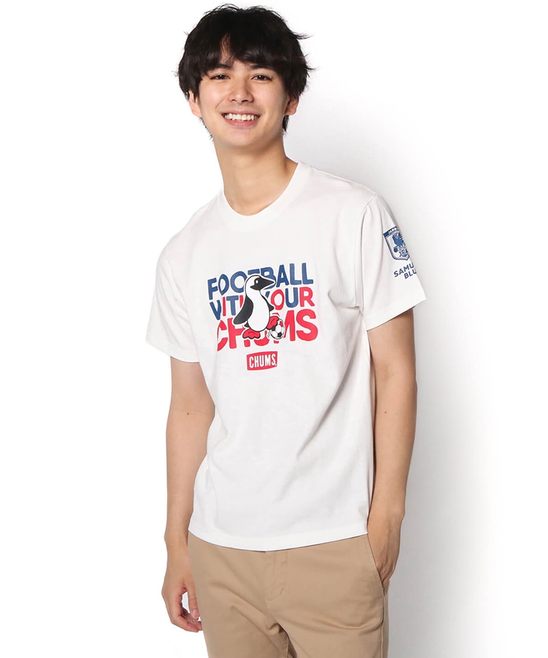 Chums Booby Football T Shirt Samurai Blue Ver チャムスブービーフットボールtシャツ サムライブルーver トップス Tシャツ M Blue トップス Chums チャムス アウトドアファッション公式通販