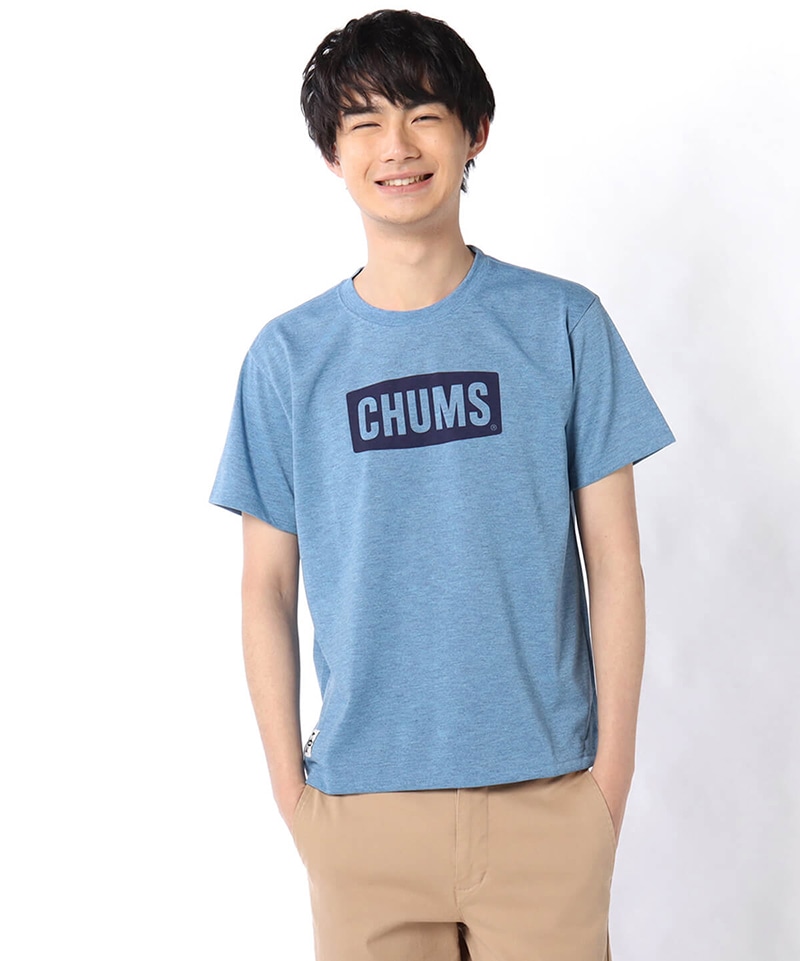 CHUMS Logo T-Shirt DRY Indigo(チャムスロゴTシャツドライインディゴ(トップス/Tシャツ))