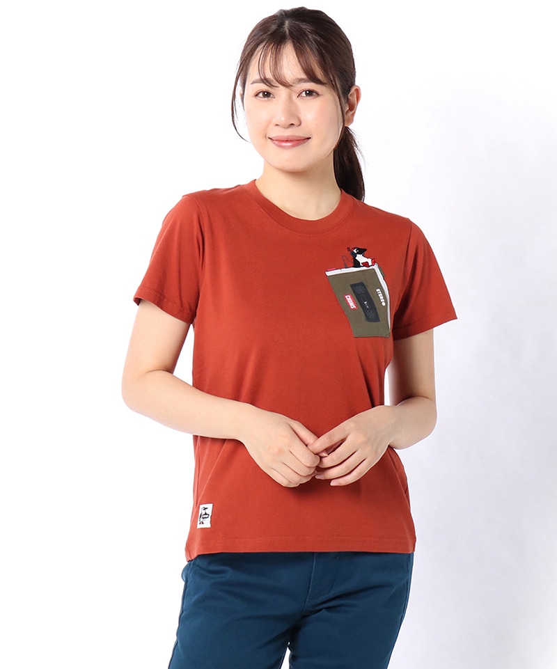 激安ブランド チャムス Chums Tシャツ 半袖 メンズ ブービーリスニングトゥミュージックポケットtシャツ Ch01 1965 Black