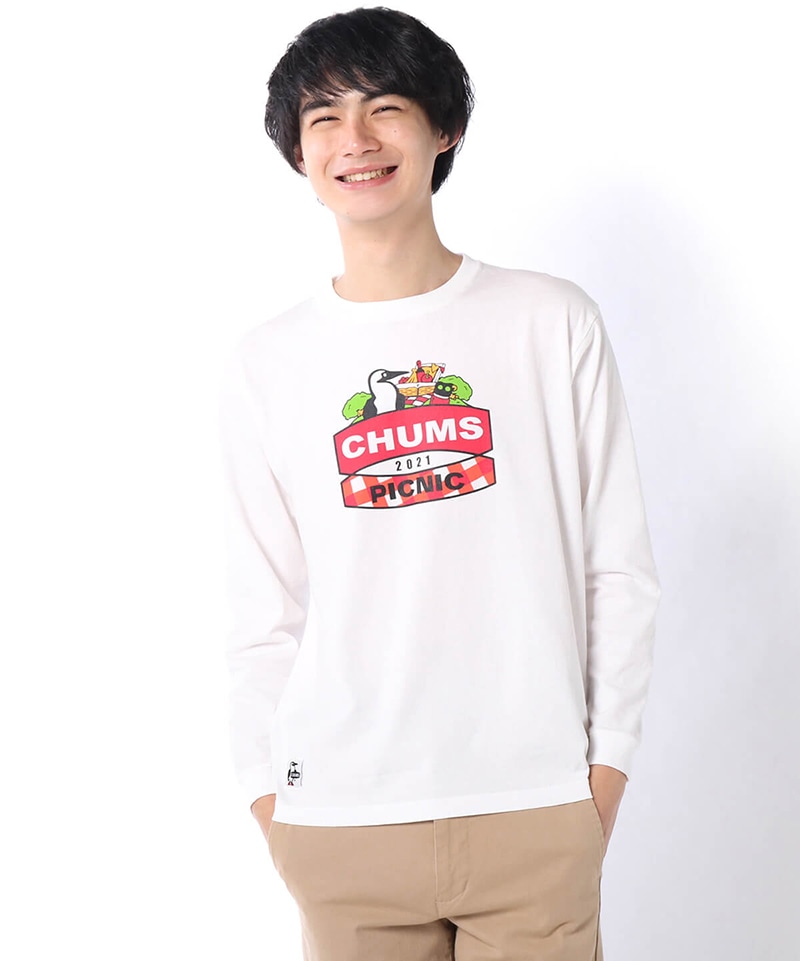 CHUMS PICNIC 2021 L/S T-Shirt(【限定】チャムスピクニック2021ロングスリーブTシャツ(トップス/ロンT))
