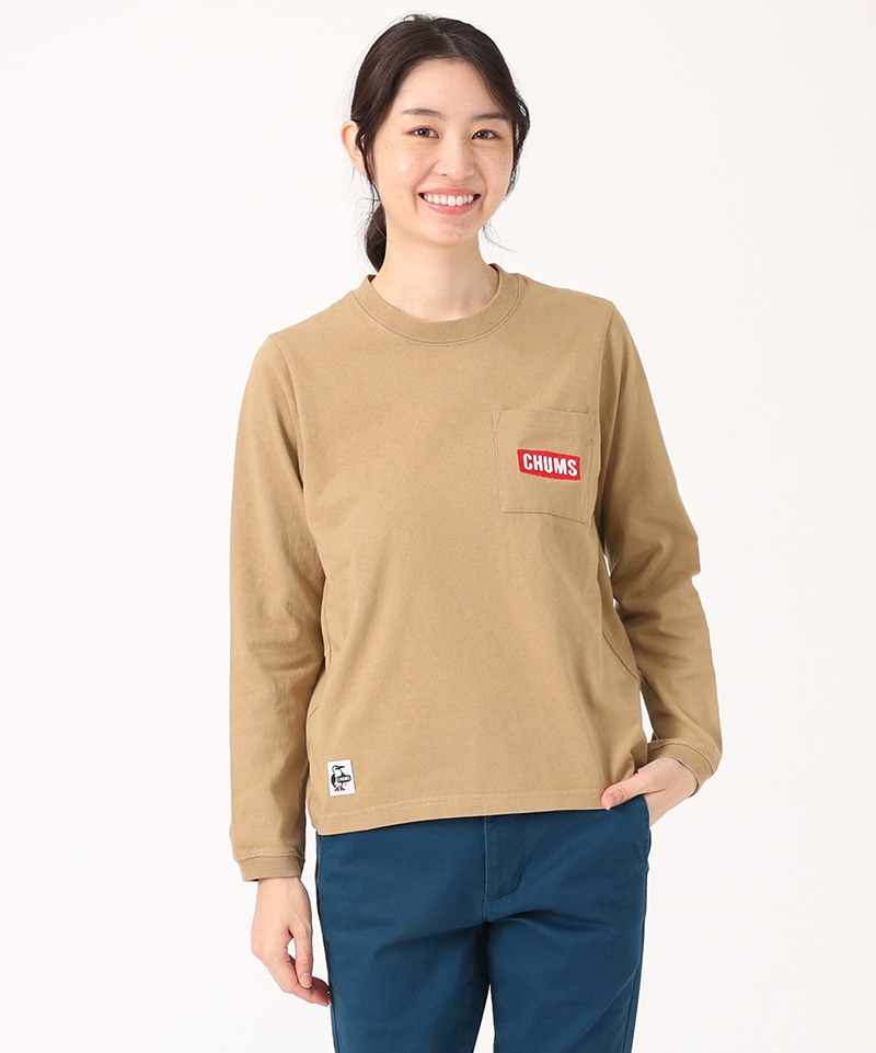 CHUMS Logo Pocket L/S T-Shirt/チャムスロゴポケットロングスリーブT