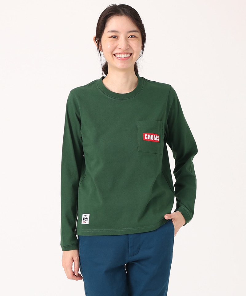 CHUMS Logo Pocket L/S T-Shirt/チャムスロゴポケットロングスリーブT