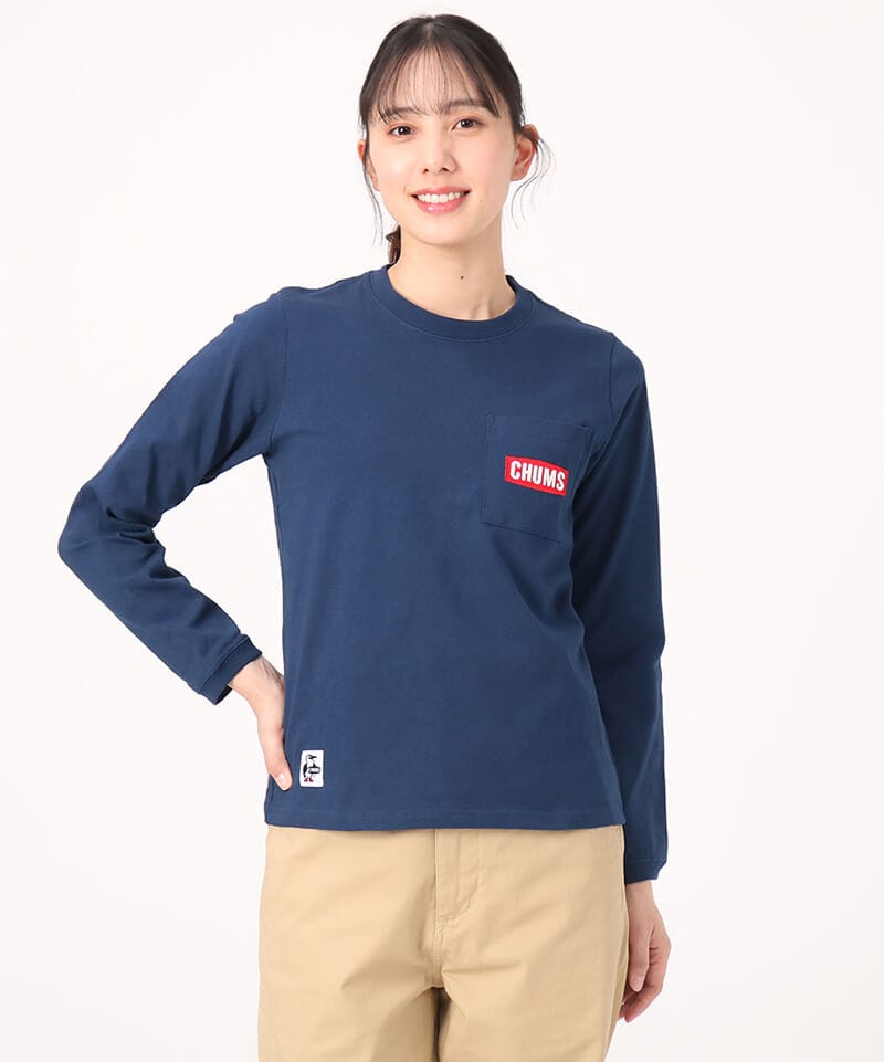 CHUMS Logo Pocket L/S T-Shirt/チャムスロゴポケットロングスリーブT