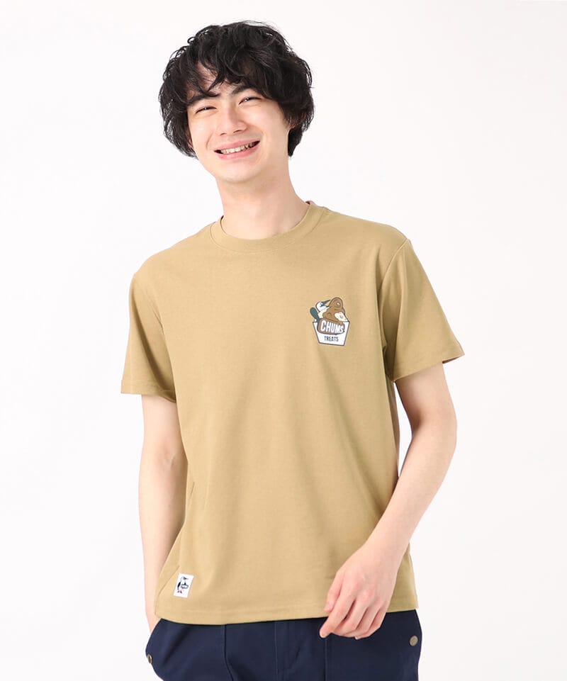 チャムス　半袖Tシャツ　ベージュ　XLサイズ