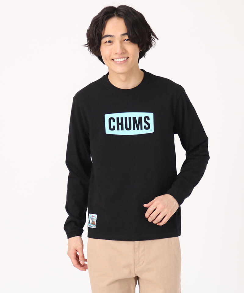 40 Years CHUMS Logo L/S T-Shirt/【40周年限定】40イヤーズチャムスロゴロングスリーブTシャツ(ロンT/ロングTシャツ)(M  Black): トップスCHUMS(チャムス)|アウトドアファッション公式通販
