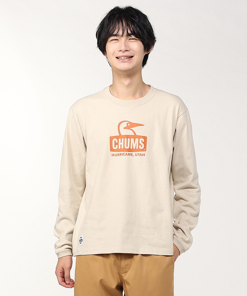 Booby Face Brushed L/S T-Shirt/ブービーフェイスブラッシュドロングスリーブTシャツ(ロンT/ロングTシャツ)(M Black x Greige): トップスCHUMS(チャムス)|アウトドアファッション公式通販 Booby Face Brushed L/S T-Shirt/ブービーフェイスブラッシュドロングスリーブTシャツ(ロンT/ロングTシャツ)(M Black x Greige): トップスCHUMS(チャムス)|アウトドアファッション公式通販