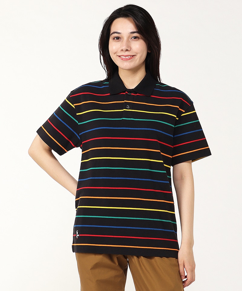 Oversized Booby Border Polo Shirt/オーバーサイズドブービーボーダー 