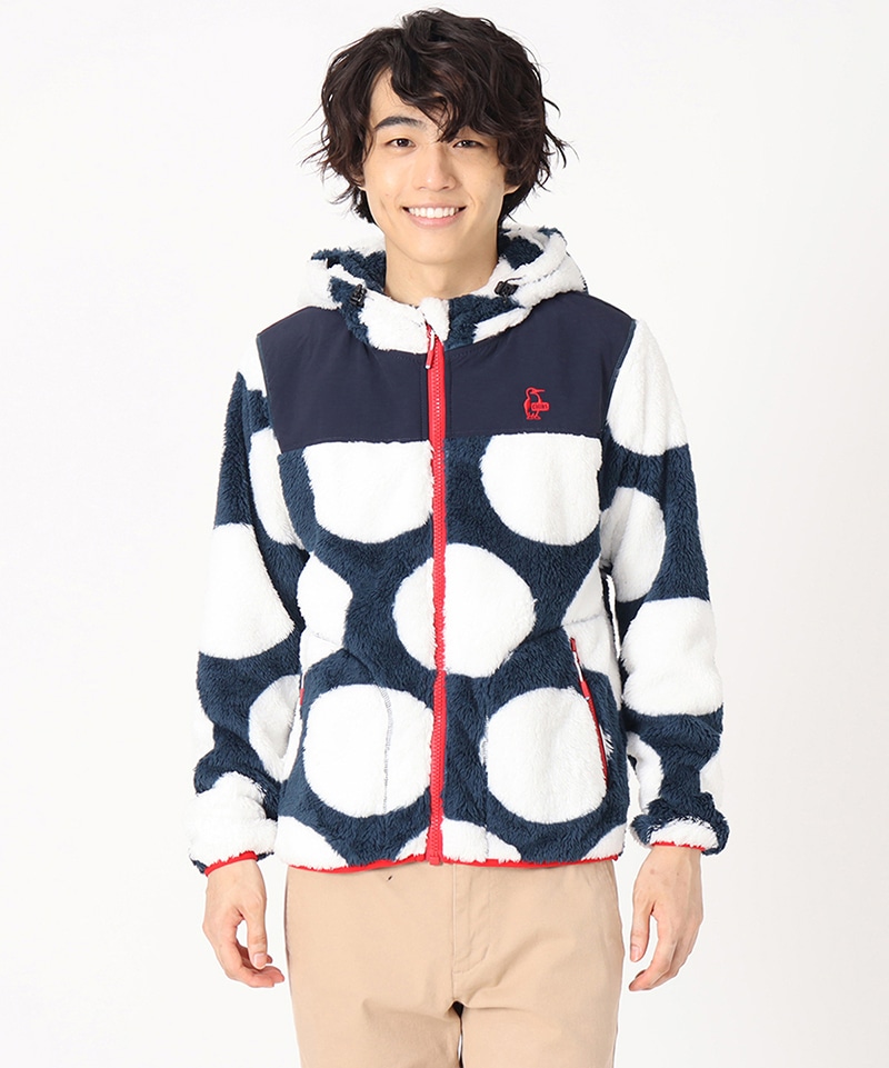 Elmo Fleece Full Zip Parka/エルモフリースフルジップパーカー(アウター／フリース)(M Nautical  Dots/Navy): ジャケット｜アウター|CHUMS(チャムス)|アウトドアファッション公式通販
