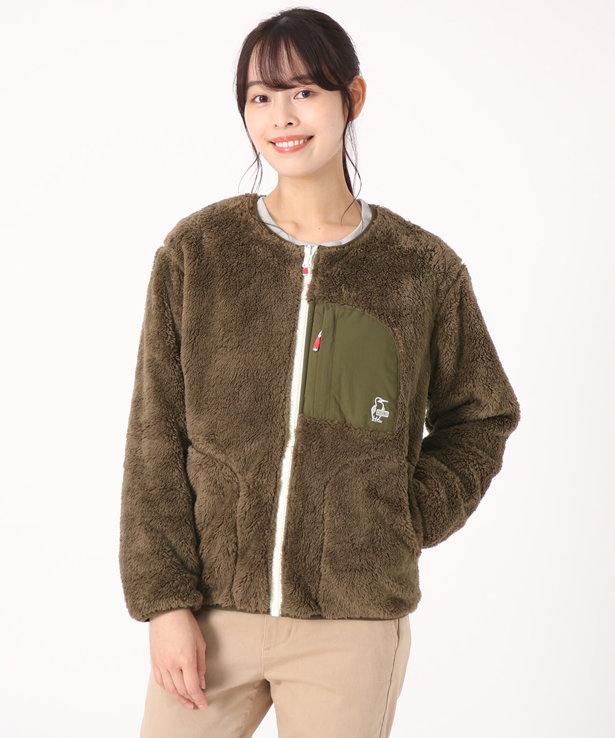 Elmo Fleece RV Blouson/エルモフリースリバーシブルブルゾン(フリースジャケット｜アウター)(M Black/Beige):  ジャケット｜アウター|CHUMS(チャムス)|アウトドアファッション公式通販
