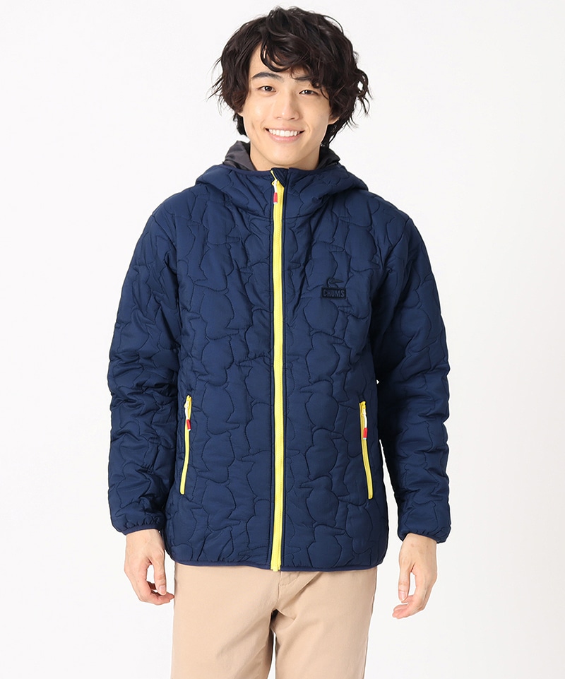 Booby Stitch Light Padded Hoodie/ブービーステッチライトパテッドフーディ(ジャケット｜アウター)(M Navy):  ジャケット｜アウター|CHUMS(チャムス)|アウトドアファッション公式通販