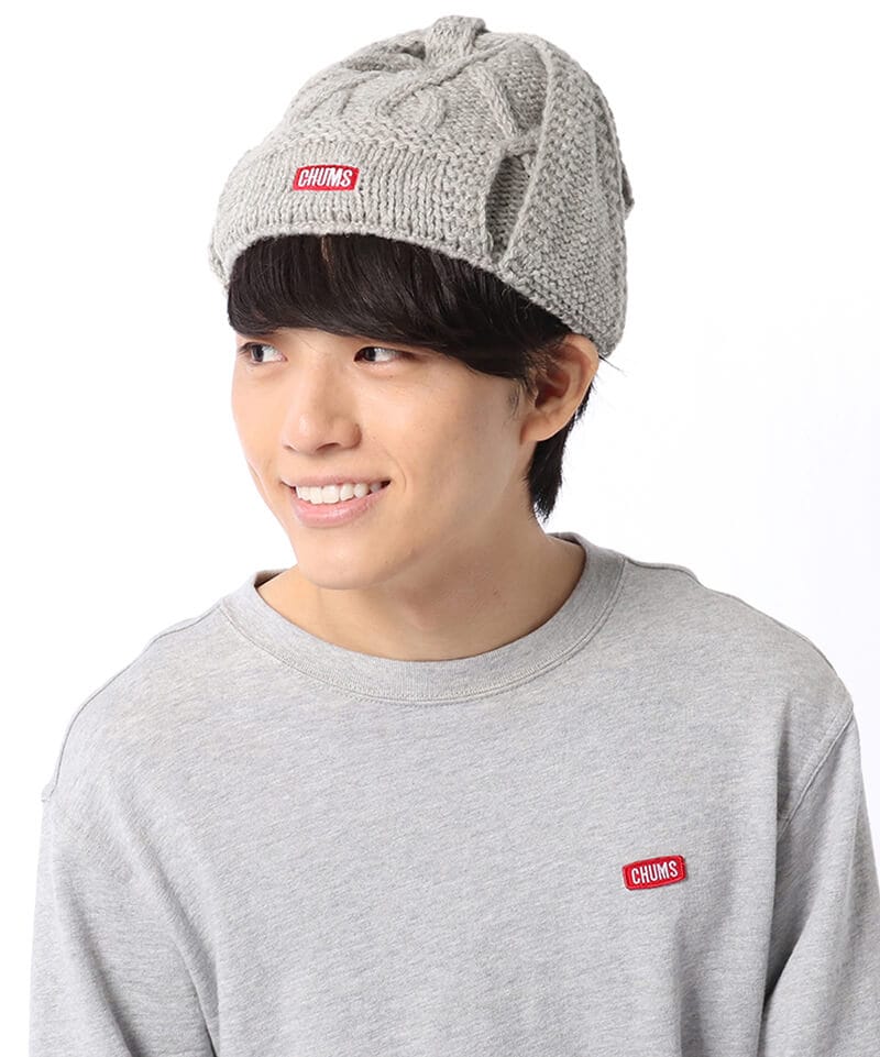 Knit Flight Cap ニットフライトキャップ 帽子 ニット帽 Free Gray 帽子 Chums チャムス アウトドアファッション公式通販
