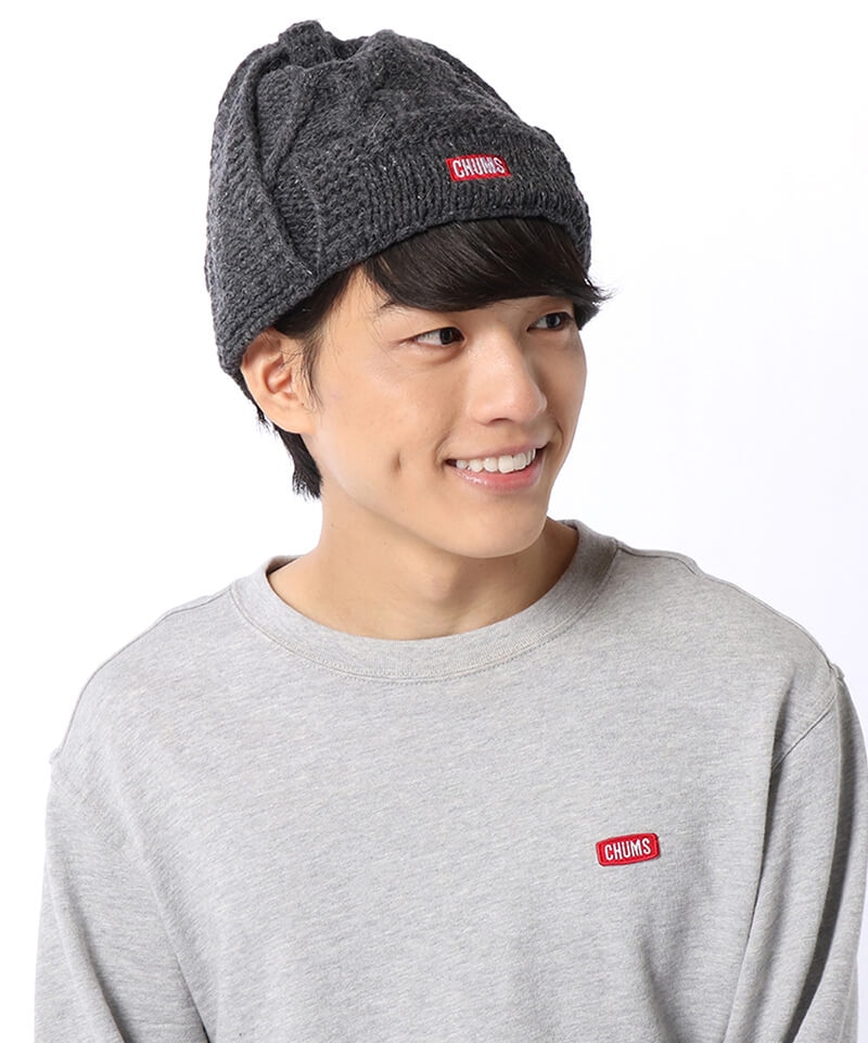 Knit Flight Cap ニットフライトキャップ 帽子 ニット帽 Free Gray 帽子 Chums チャムス アウトドアファッション公式通販
