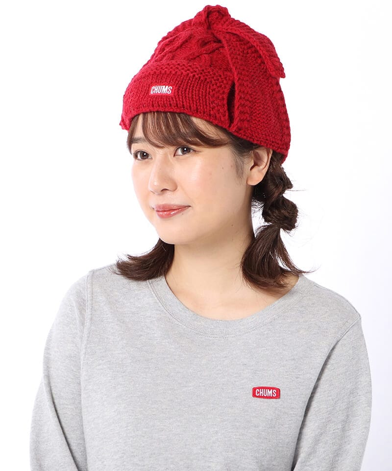 Knit Flight Cap ニットフライトキャップ 帽子 ニット帽 Free Gray 帽子 Chums チャムス アウトドアファッション公式通販