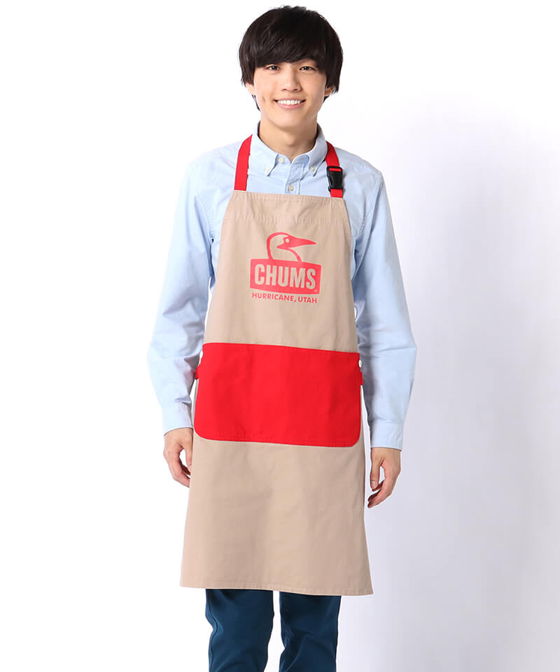 Booby Face Apron/ブービーフェイスエプロン(エプロン｜調理服)(Free Olive/Beige): テーブルウェアCHUMS(チャムス )|アウトドアファッション公式通販