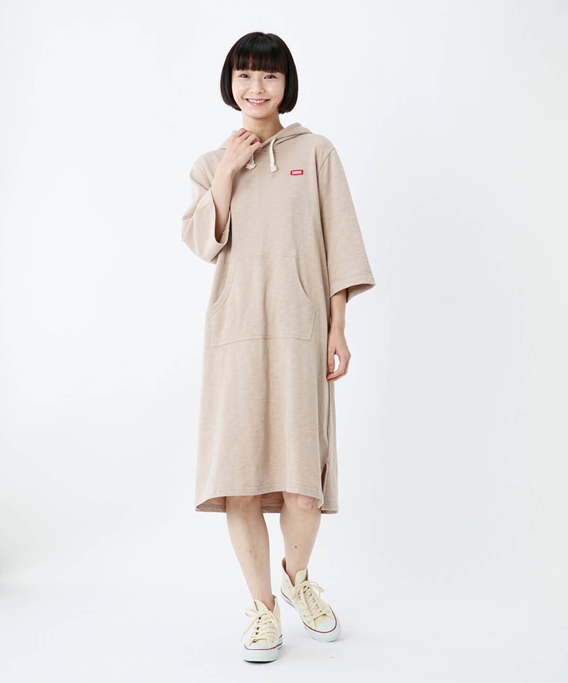 Keystone 3/4 Sleeve Parka Dress(キーストーン七分丈スリーブパーカードレス(ワンピース｜スウェット))