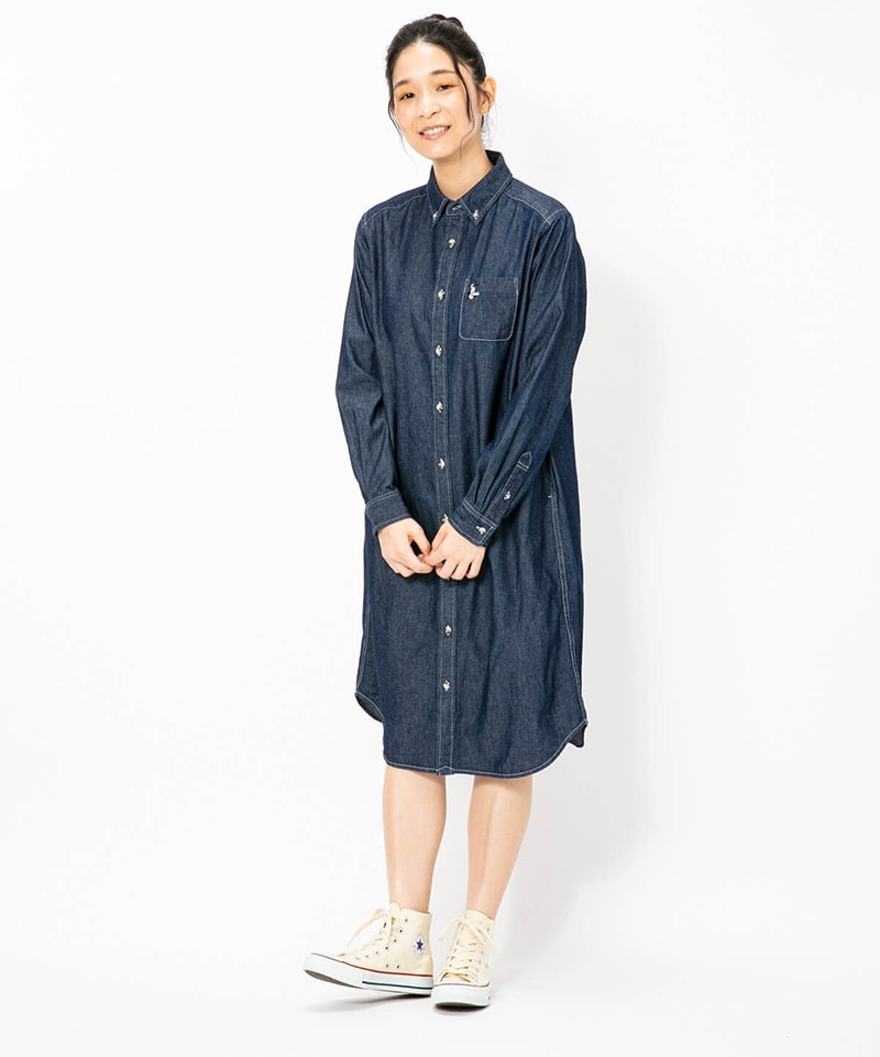 Denim Shirts One Piece デニムシャツワンピース ワンピース シャツ Womens M Lt Indigo ワンピース スカート Chums チャムス アウトドアファッション公式通販