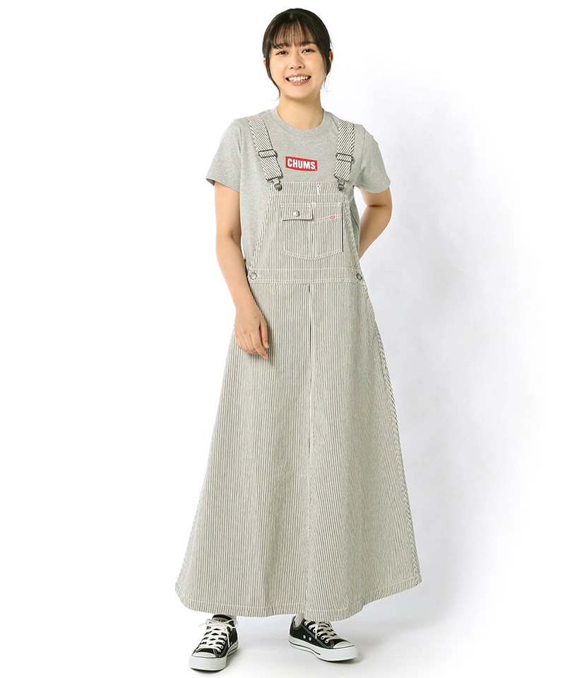 All Over The Overall Skirt オールオーバーザオーバーオールスカート オーバーオール スカート Womens M Lt Indigo ワンピース スカート Chums チャムス アウトドアファッション公式通販