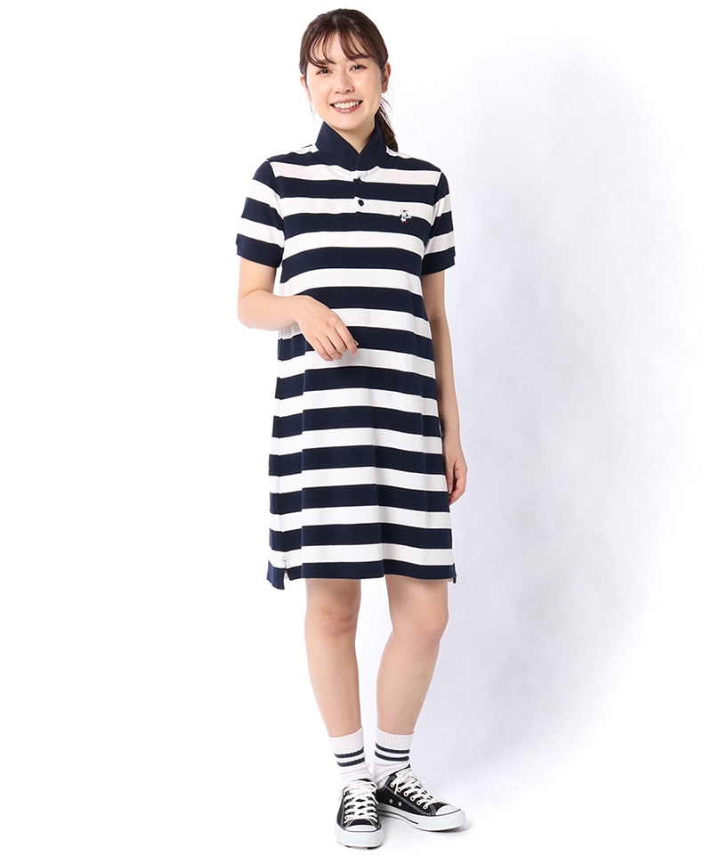 Booby Shawl Polo Dress ブービーショールポロドレス ワンピース ポロシャツ Womens M Black ワンピース スカート Chums チャムス アウトドアファッション公式通販