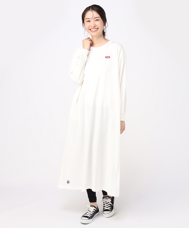 Flare Long One Piece フレアロングワンピース ワンピース Womens M Beige ワンピース スカート Chums チャムス アウトドアファッション公式通販