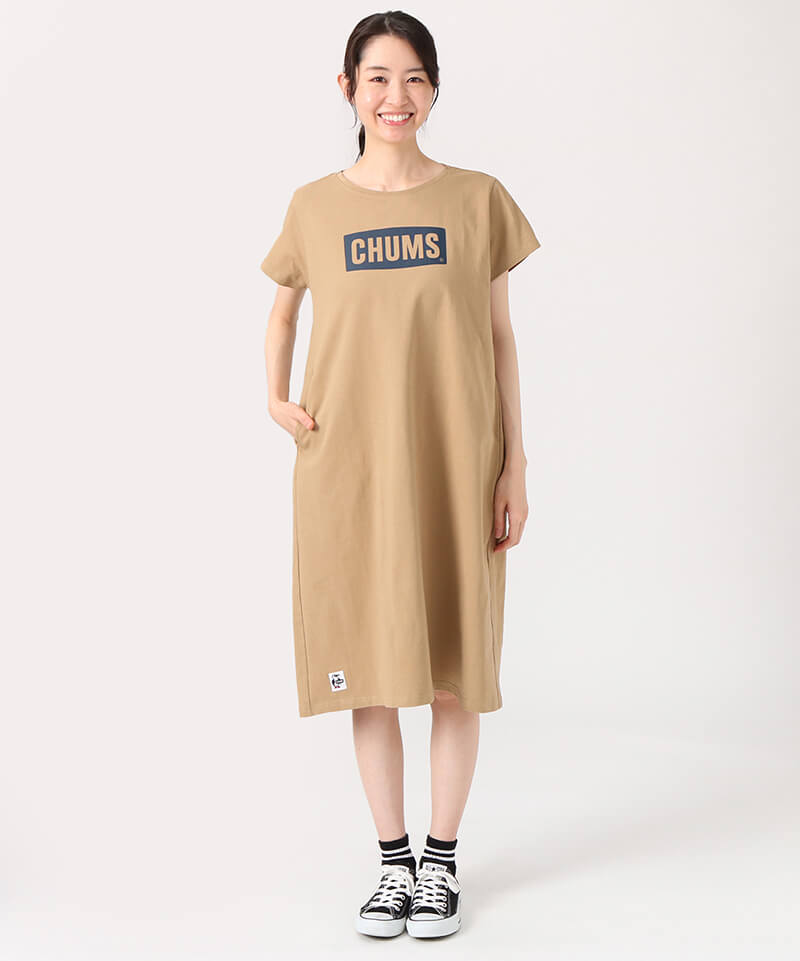 CHUMS Logo Dress/チャムスロゴドレス(ワンピース)(Womens M Greige