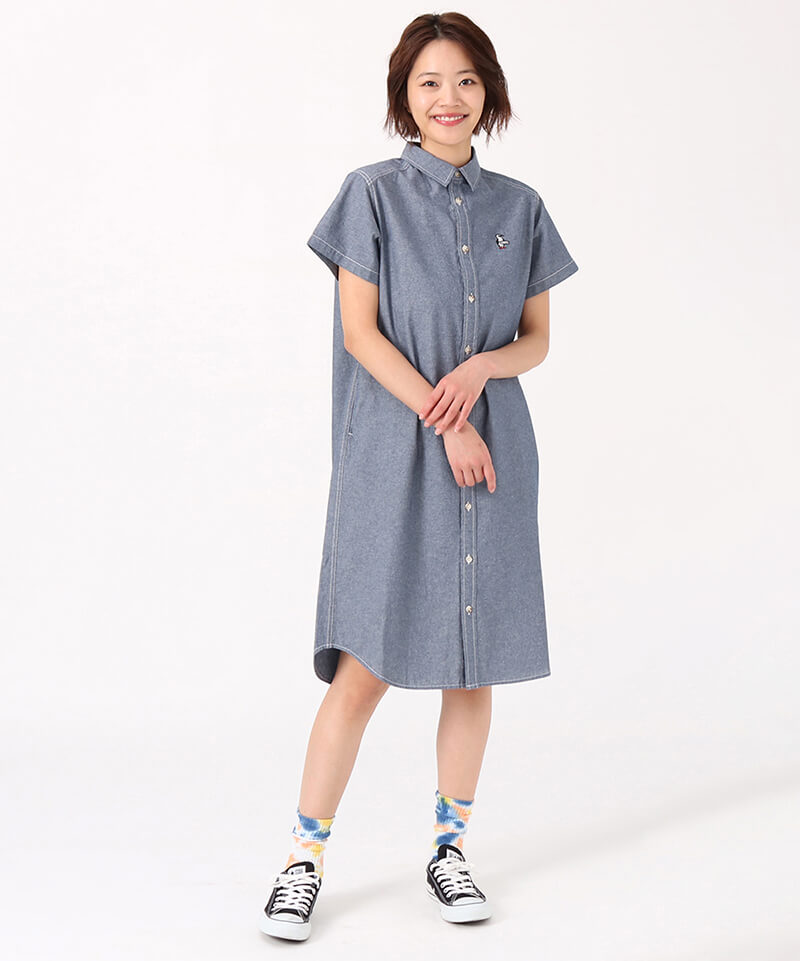 Yarn-Dyed Chambray S/S Dress(ヤーンダイドシャンブレーショートスリーブドレス(ワンピース｜シャツ))