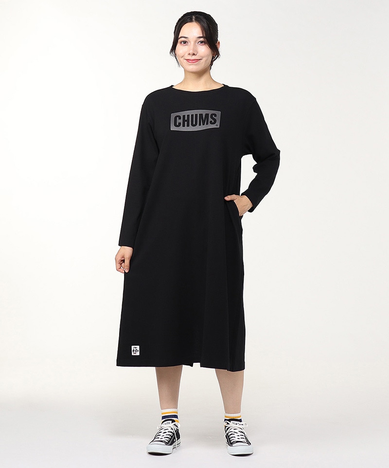 新品　CHUMS Logo ワンピース　チャムス  blackm