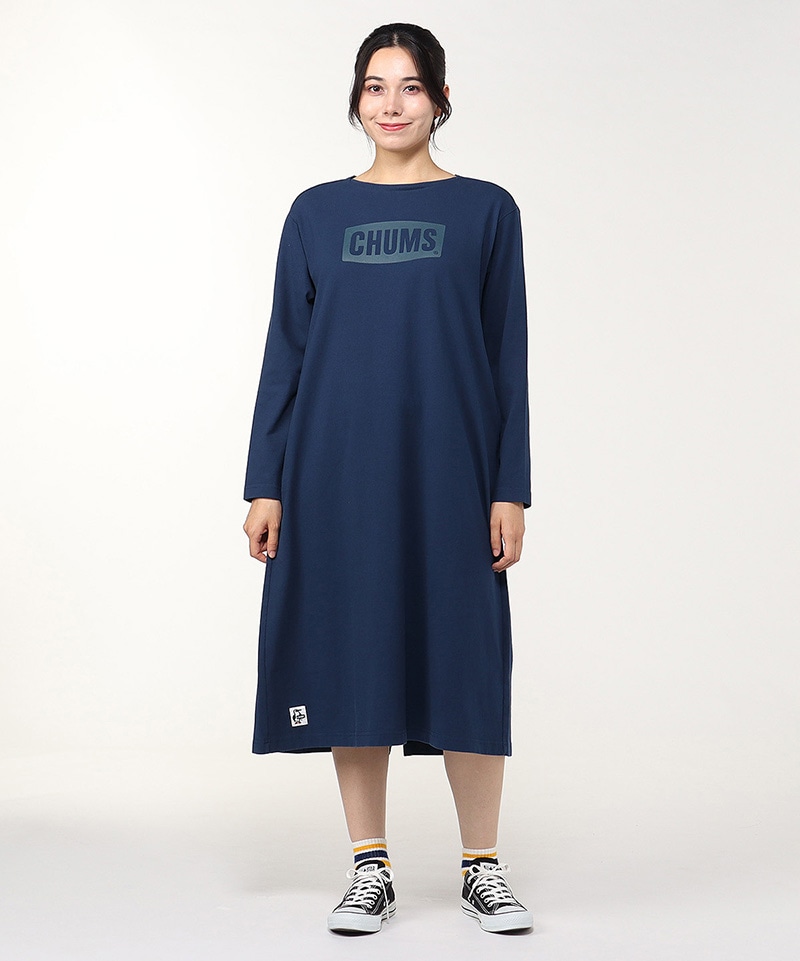 CHUMS Logo Brushed L/S T-Dress/チャムスロゴブラッシュドロング