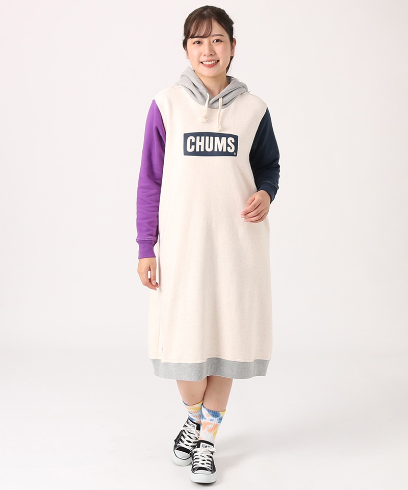 CHUMS Logo Long Parka/チャムスロゴロングパーカー(ワンピース