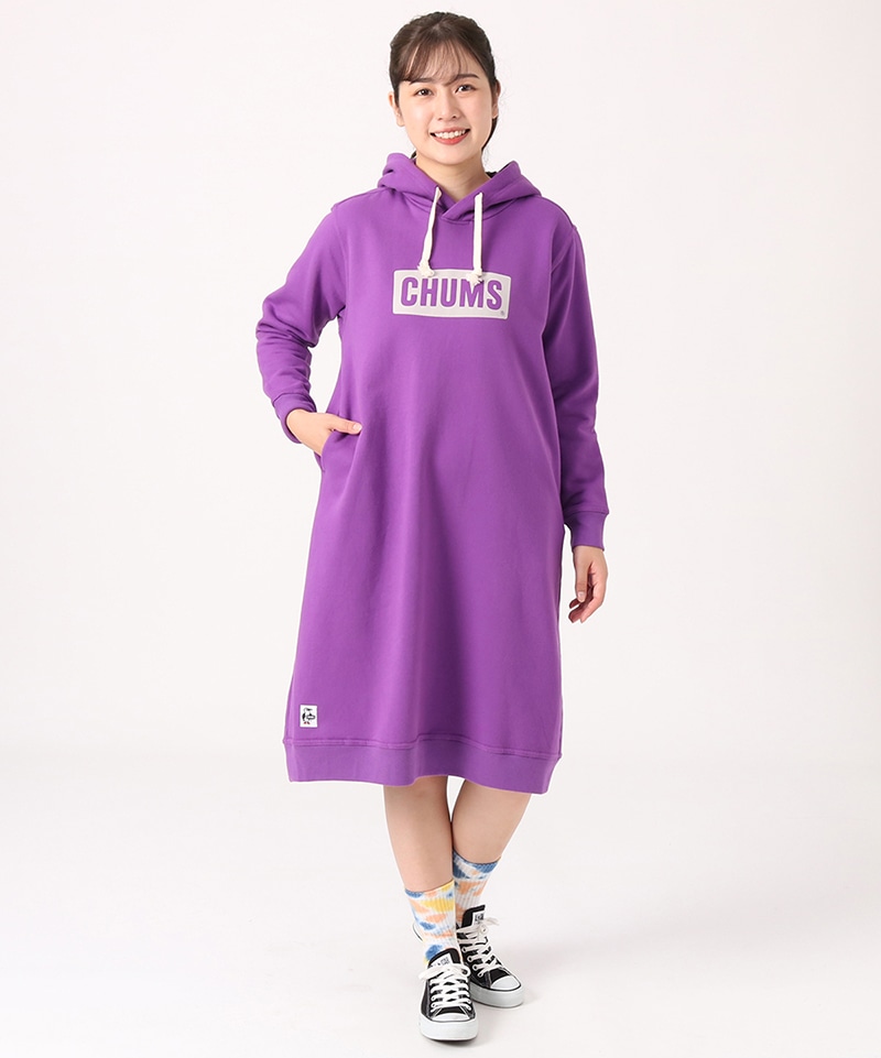 CHUMS Logo Long Parka/チャムスロゴロングパーカー(ワンピース