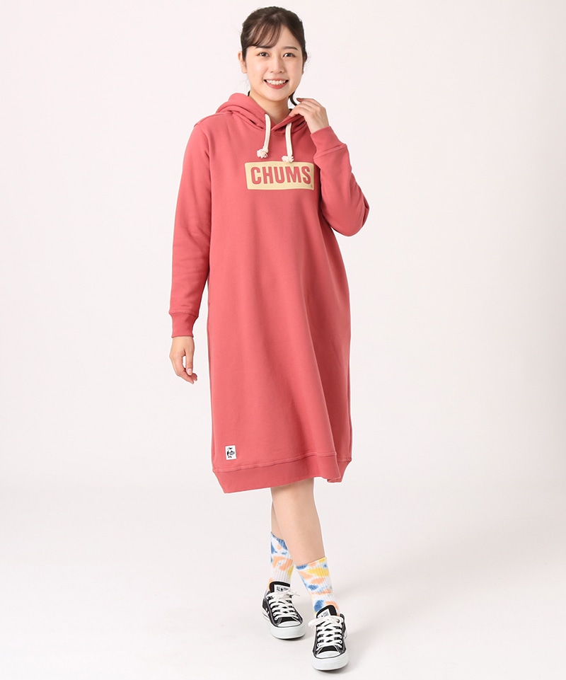 CHUMS Logo Long Parka/チャムスロゴロングパーカー(ワンピース 